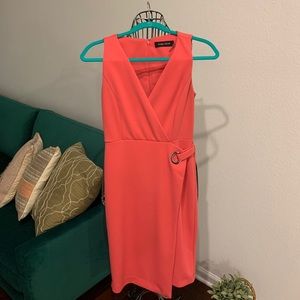 Pink sleeveless asymmetrical dress by Ivanka Trump